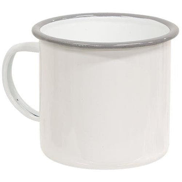 Gray Rim Enamelware Mug - The Fox Decor